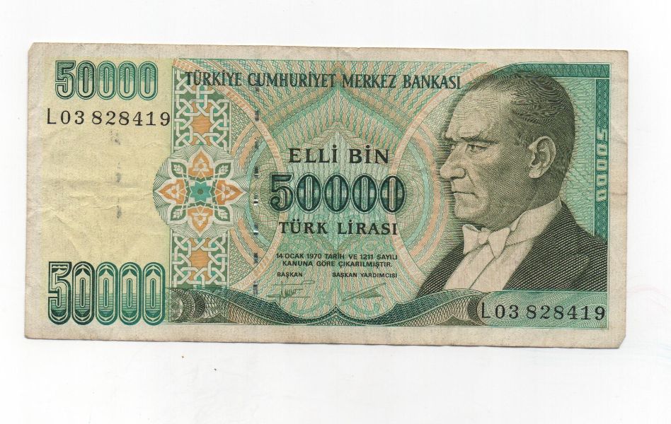 TURQUIA DEL AÑO 1989 DE 50000 LIRASI